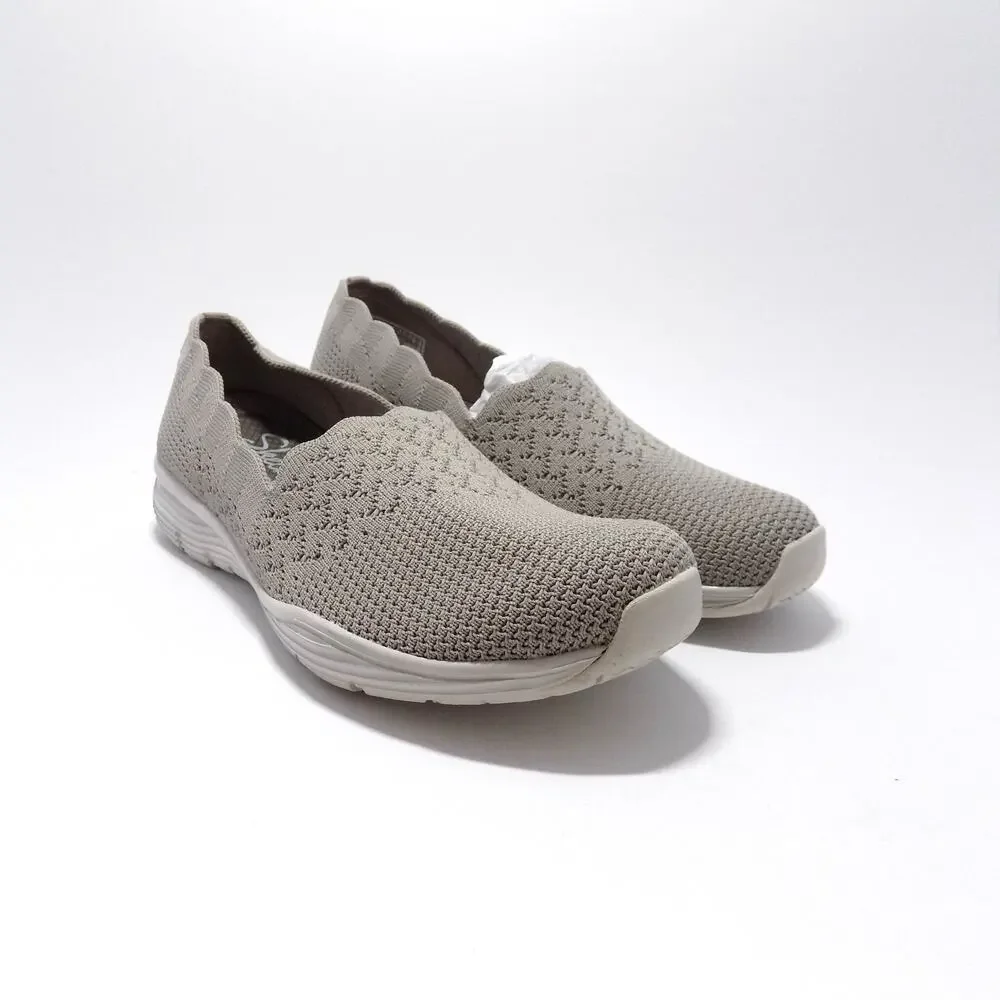 SKECHERS Seager Scallop Slipon Sneaker in Taupe Women's- Size 6.5 - Brand New